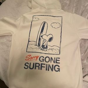 Peanuts Snoopy “Sorry Gone Surfing” Youth XL Sweatshirt NWT